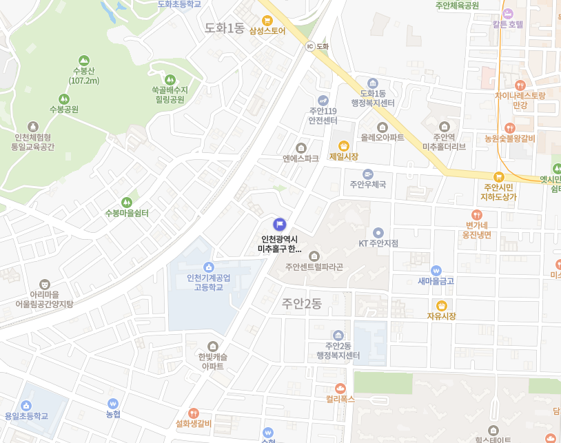 삼우통상 인천 본사 지도