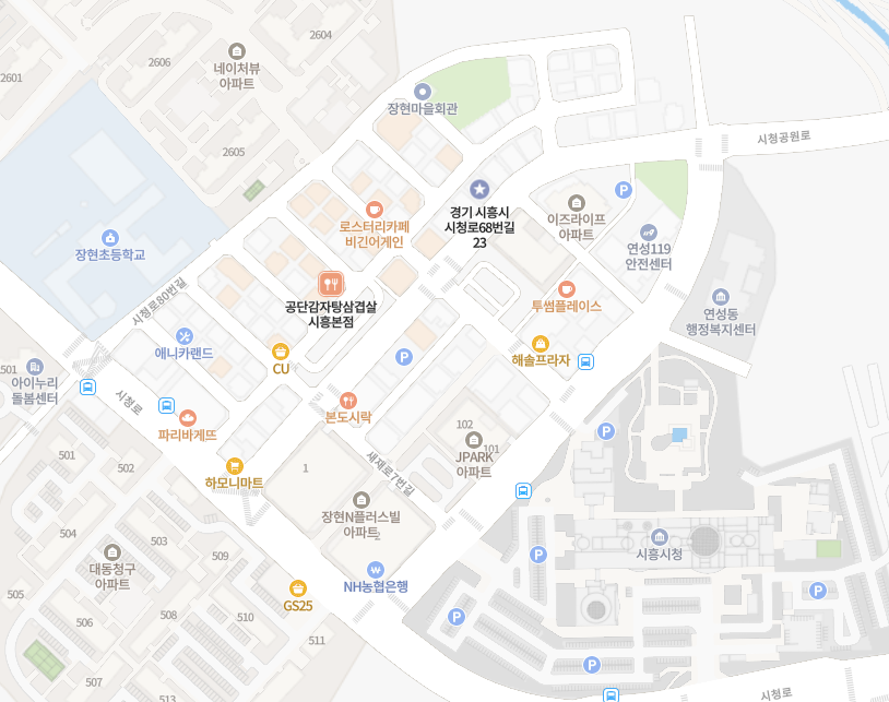 삼우이엔지(주) 시흥 본사 지도